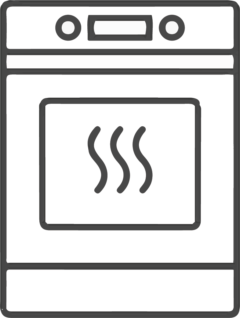 Inside oven
